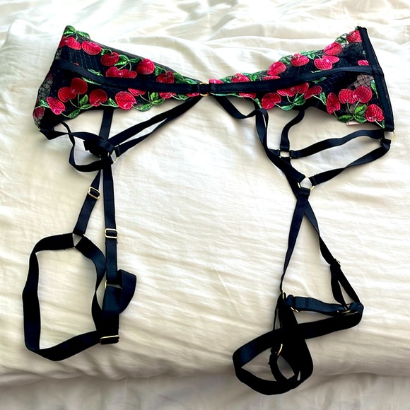Victoria’s Secret cherry garter belt. Nwt - Picture 1 of 4